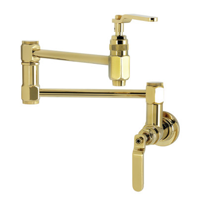 Kingston Brass Whitaker Two-Handle 1-Hole Wall Mount Pot Filler Faucet