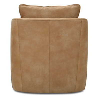 Rothko Genuine Leather Swivel Armchair