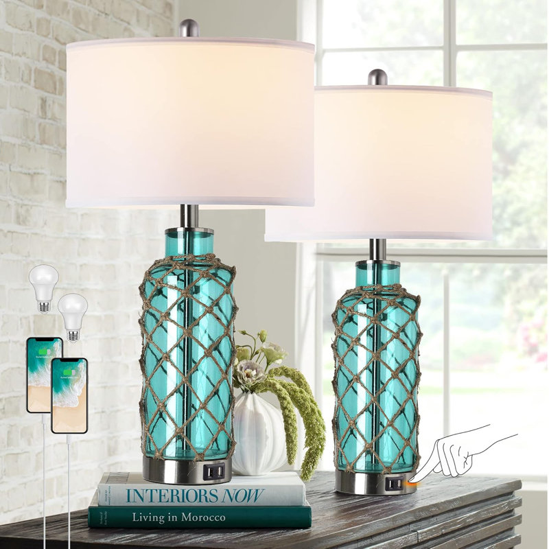 Ensemble de 2 lampes de table Cottage Nautical
