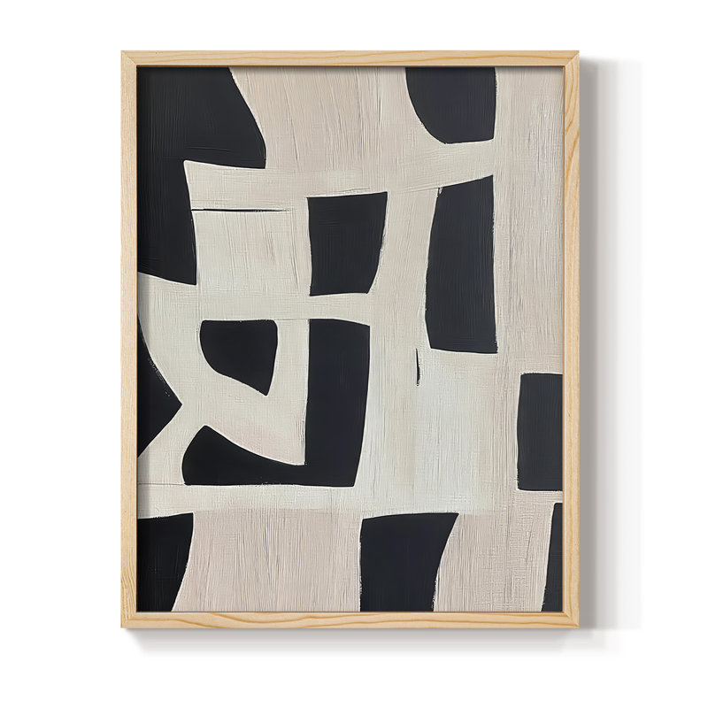 ABSTRACT Series, impression encadrée en bois massif, H 15 po x l 12 po