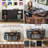 Corner Record Player Stand with Charging Station and USB Ports,Mid Century Vinyl Storage Cabinet for Music Room Living Room Small Space-129973517