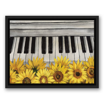 Musique et tournesols sur toile