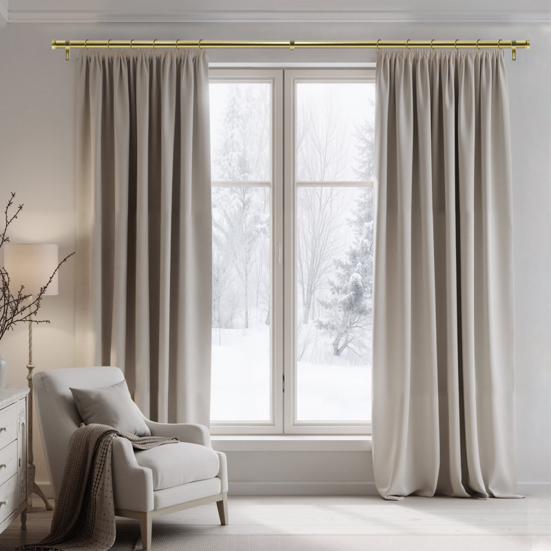Tringle à rideau 1 pouce Keneil avec embouts en aluminium, tringle à draperies télescopique robuste et résidentielle pour usage résidentiel et commercial (ensemble de 2)
