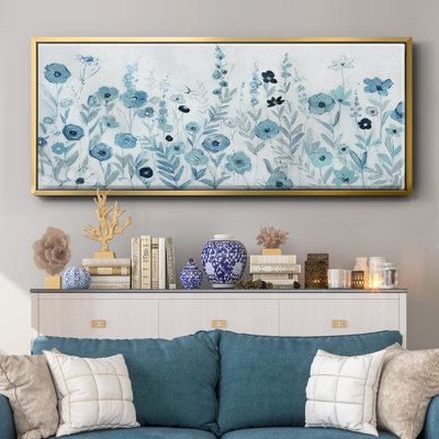 Endless Field of Blue- Framed Canvas