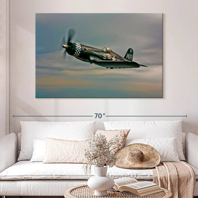 Mehar Old WW2 Airplane, 34" H x 51" W