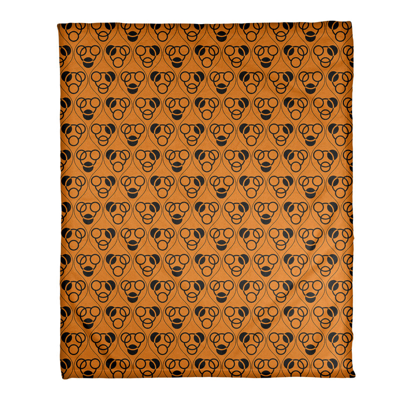 Sewn Throw Blanket, 50" W x 60" L, Orange