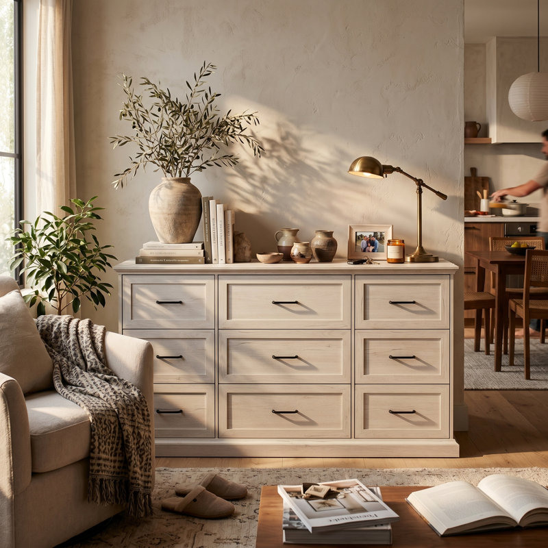 Altona 71'' W 9-Drawer Elegant Dresser & Chest