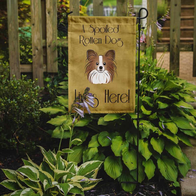 Drapeau de jardin à 2 côtés pour chien en vie, Papillon