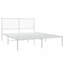 Metal Bed Frame with Headboard White-275720542