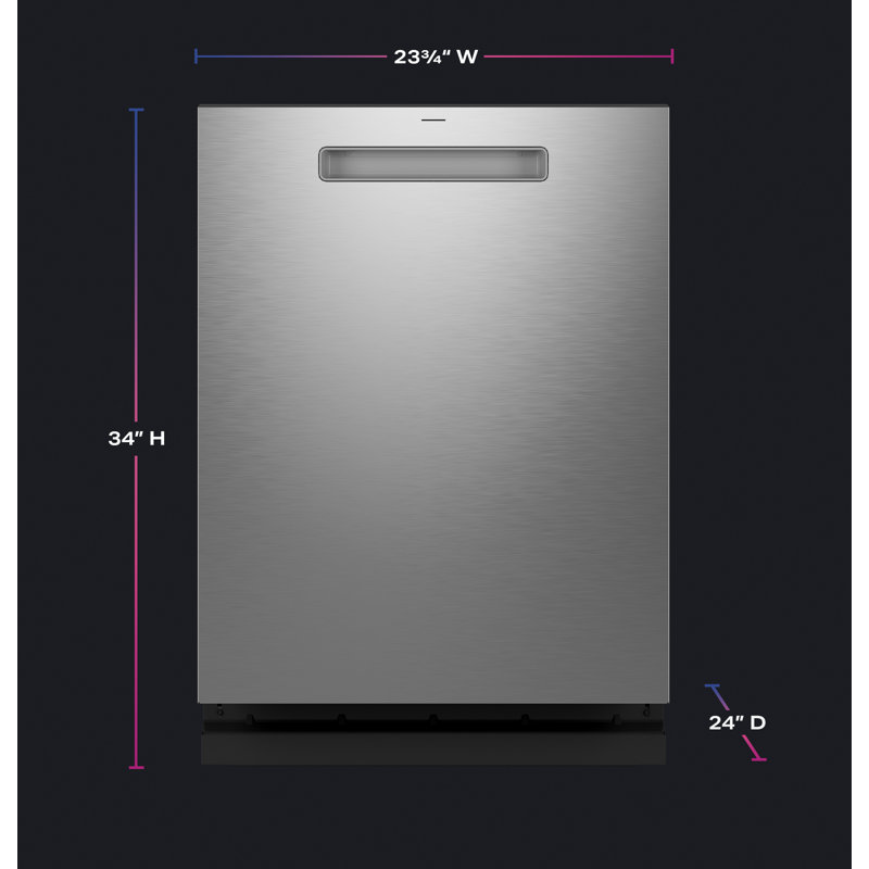 24" Stainless Steel Smart Built-In Top Control Dishwasher