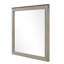 Miroir de coiffeuse Anna, cadre en bois gris patiné, carré de 40 pouces