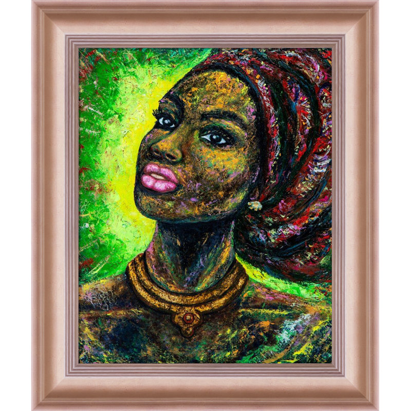 «Arabian Woody» par Larisa Lavrova, reproduction d'art sur toile encadrée, H 13 po x l 11 po x p 2 po, Cadre or rose Classico