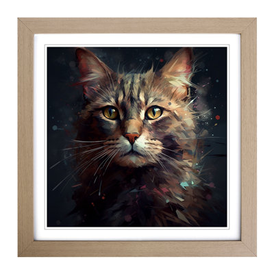 Cat Conceptual Art - Framed Print