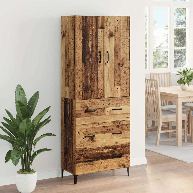  Highboard Artisan Oak 69.5 X 34 X 180 Cm Engineered Wood, Old Wood