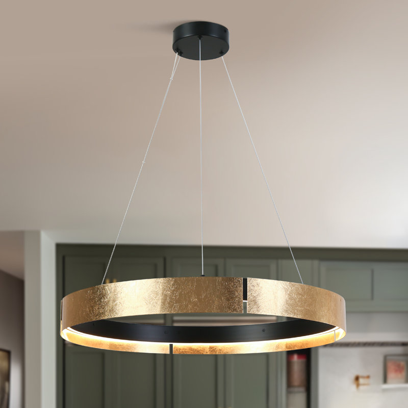 Kissey 1-Light Dimmable Large LED Modern Drum Chandelier
