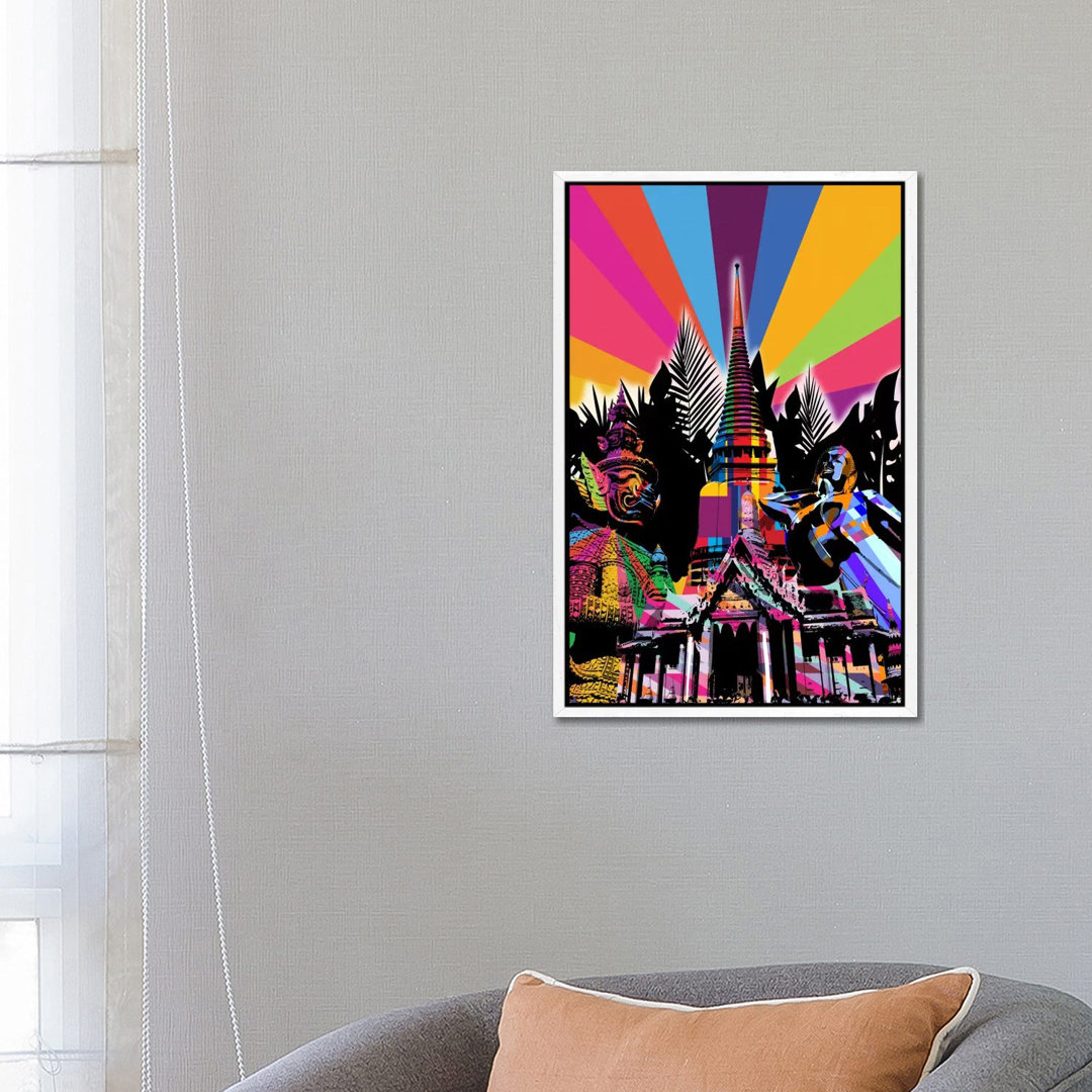 Bangkok Psychedelic Pop von 5by5collective - Gallery-Wrapped Canvas Giclée on Canvas