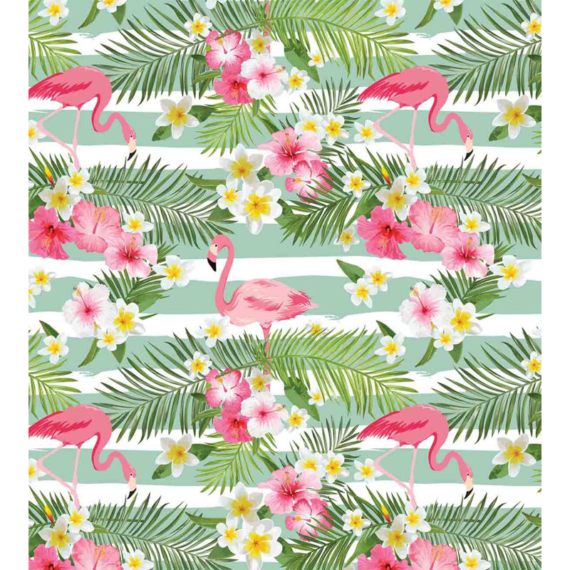 Coastal Polyester Floral Duvet Cover, King Duvet Cover + 2 Shams