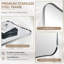 Miroir de salle de bain Contemporary Cadre en acier inoxydable-40214593-58363946