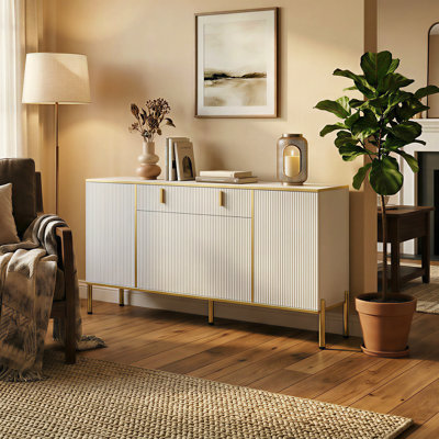 4-Door 1-Drawer Cabinet With Modern Style