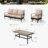 Outdoor Patio Conversation Set with Rocking Lounge Chairs and Optional Ottomans-88203671
