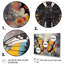 Biba, orange, sarcelle, papillon, danse, couleurs - grand art mural papillon-735791069-735562129