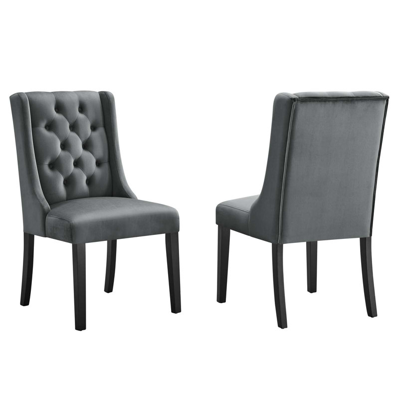 Chaises de salle à manger Baronet Performance - ensemble de 2 par Modway, gris