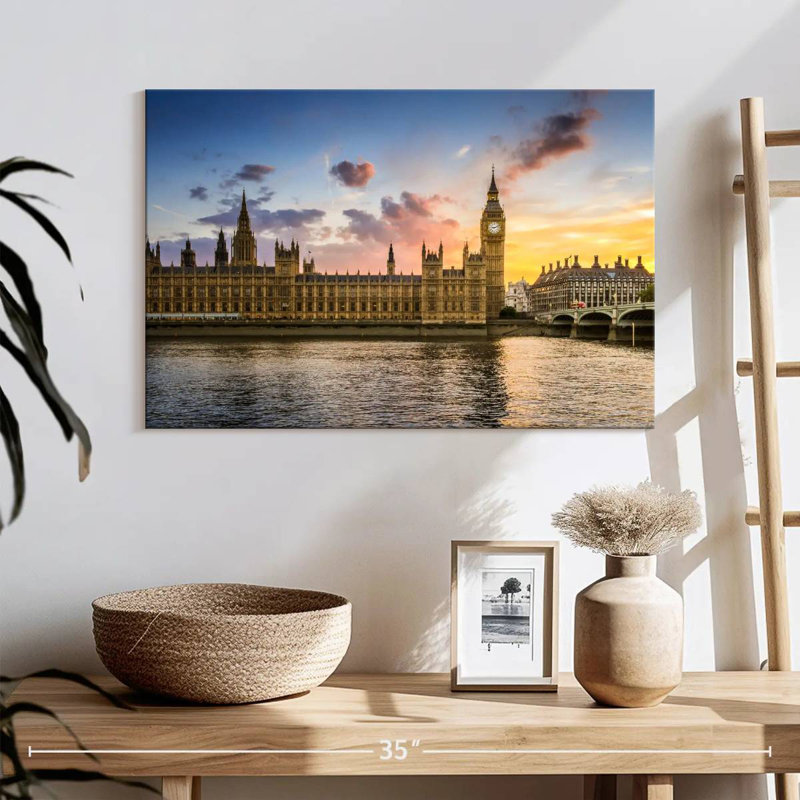 Marchelle Big Ben Against Sunset, 16" H x 24" W