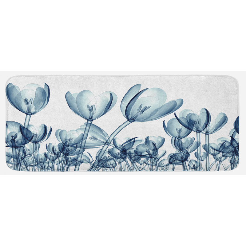 Cottage / Country Floral Polyester Kitchen Mat