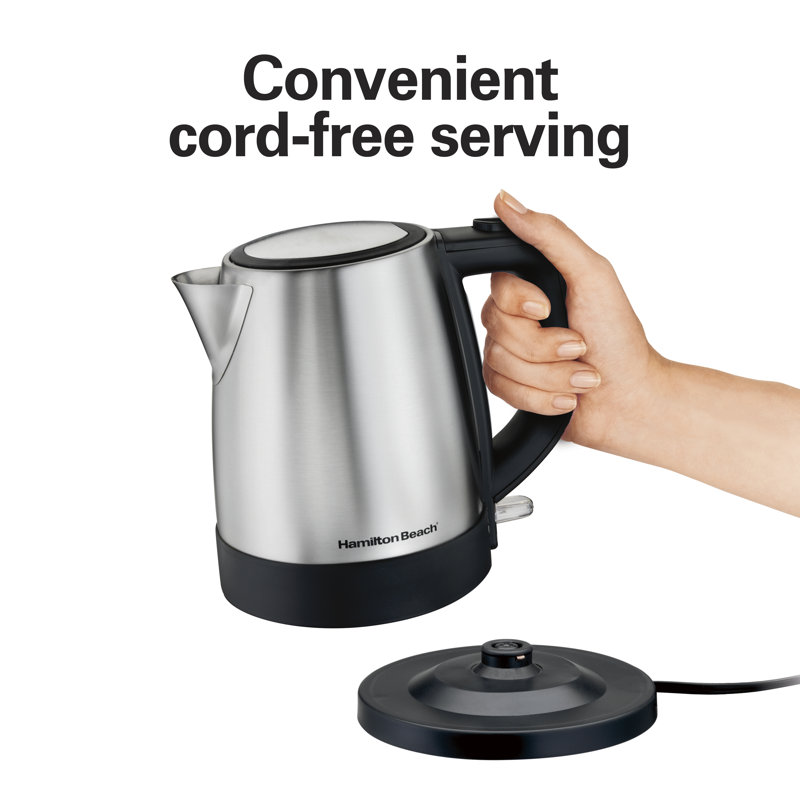 1.1 qt Stainless Steel Electric Kettle with Concealed Heating Element