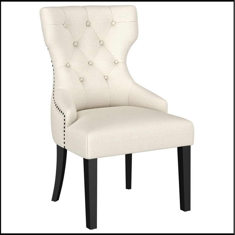Chaise d'appoint rembourrée Gillian, Beige