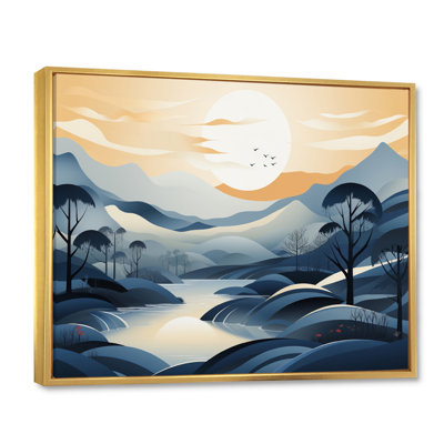 Paysage bleu-gris