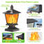 Lampadaire solaire Kooper, paquet de 2 lumières de capuchon de clôture de terrasse solaire avec flamme vacillante, lumières solaires imperméables 4x4 5x5 6x6