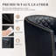 Fauteuil demi-tonneau en cuir moderne avec dossier capitonné à losanges et garniture cloutée-395551917