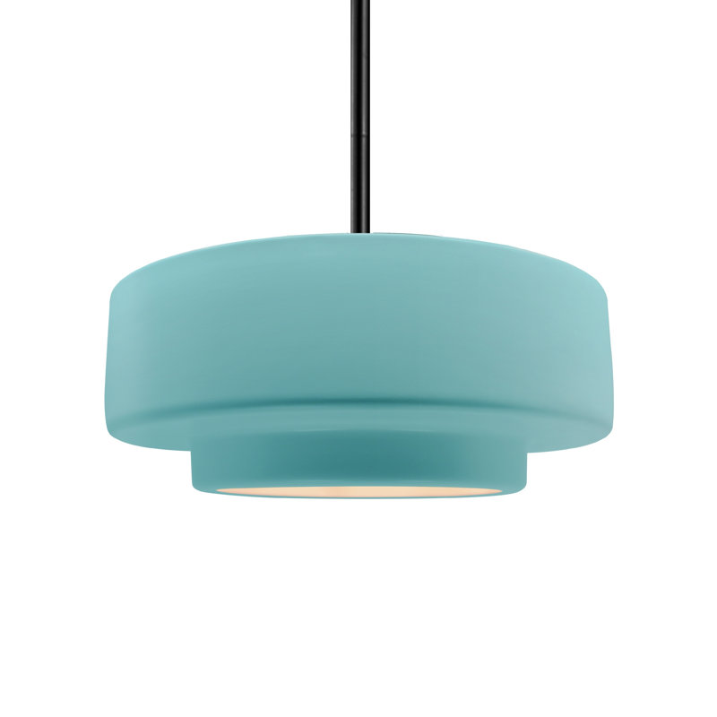 Luminaire suspendu à 1 lumière Meydan, Piscine réfléchissante, H 5,25 po x l 14,5 po x P 14,5 po, Matte Black