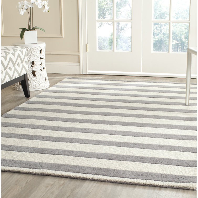 Abington Striped Wool Hand Tufted Area Rug