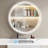 Round LED Bathroom Vanity Mirror with Front & Back Light, Anti-Fog, Dimmable, 3 Color Temperatures, Plug-in/Hardwired, Frameless Silver Mirror (24")-405391085