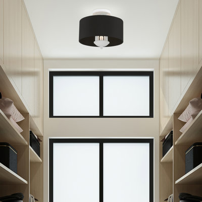 Brunetto Fabric Semi Flush Mount