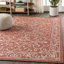 Tapis intérieur / extérieur rouge / beige tissé texturé Hagerman-56344758