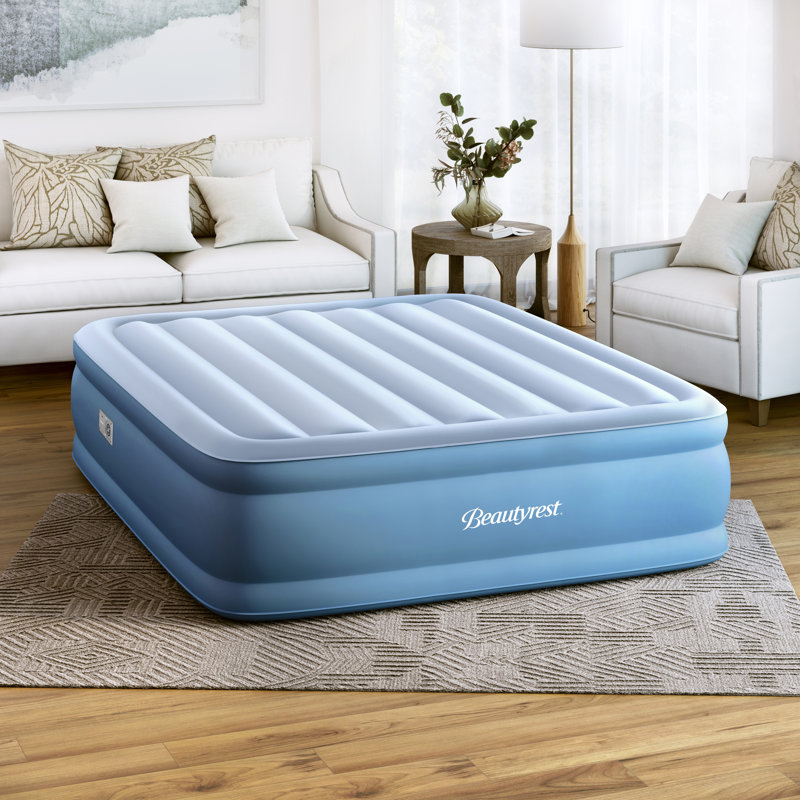 Matelas gonflable Beautyrest Sensa-Rest avec pompe anti-fuite intégrée, lit d'invité gonflable, Grand
