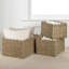 Arden Coastal Cottage Seagrass Scalloped Rectangular Organizing Storage Baskets (Set of 3)