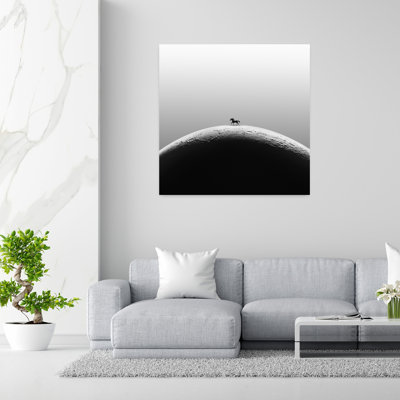 «Lunar Horse Journey», art dramatique minimaliste, paysage, paysage mural