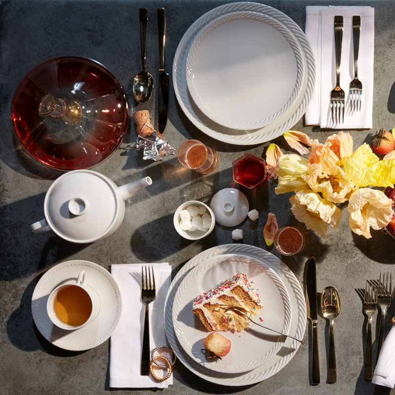 Corde White Dinner Plate