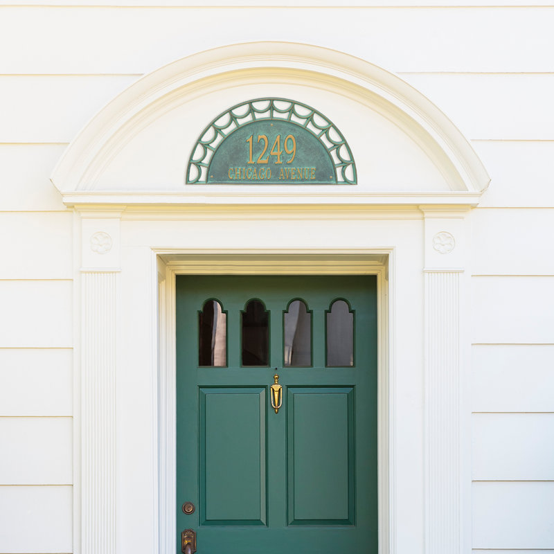 Signature Series 2-Line Wall Address Plaque, Verdigris, Bronze, Yes