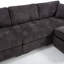 Canapé modulaire moderne en L en chenille avec double USB, rangement pour repose-pieds et poches latérales, 4 places, noir-525834373