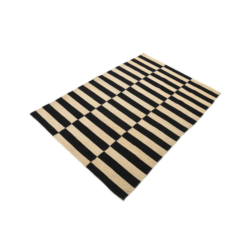 Tapis noir et blanc Noor