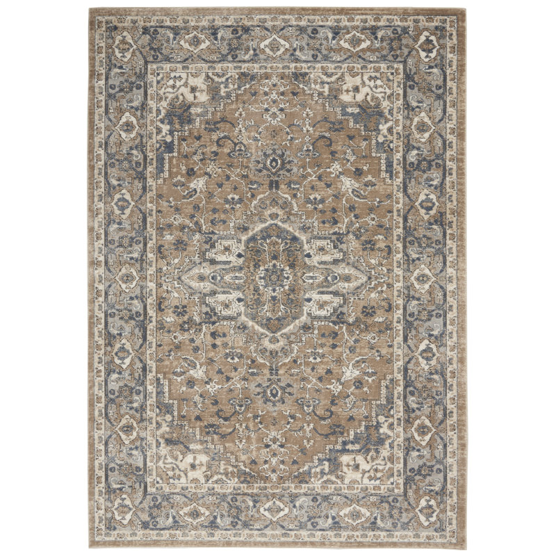 Tapis beige Freeda, Rectangle 3 pi 9 po x 5 pi 9 po