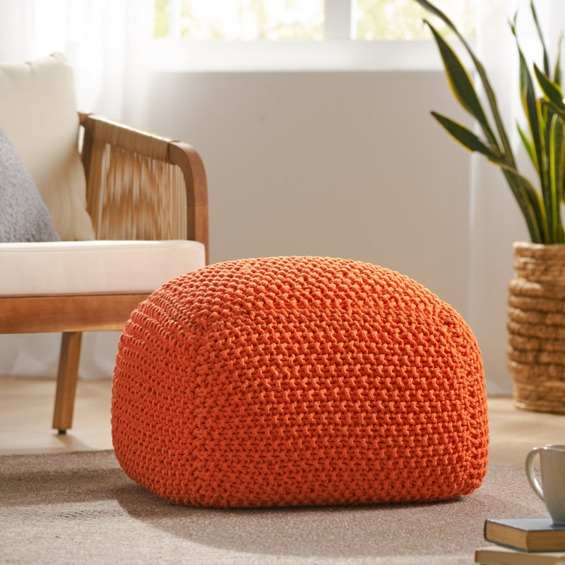 Pouf en coton Hollis