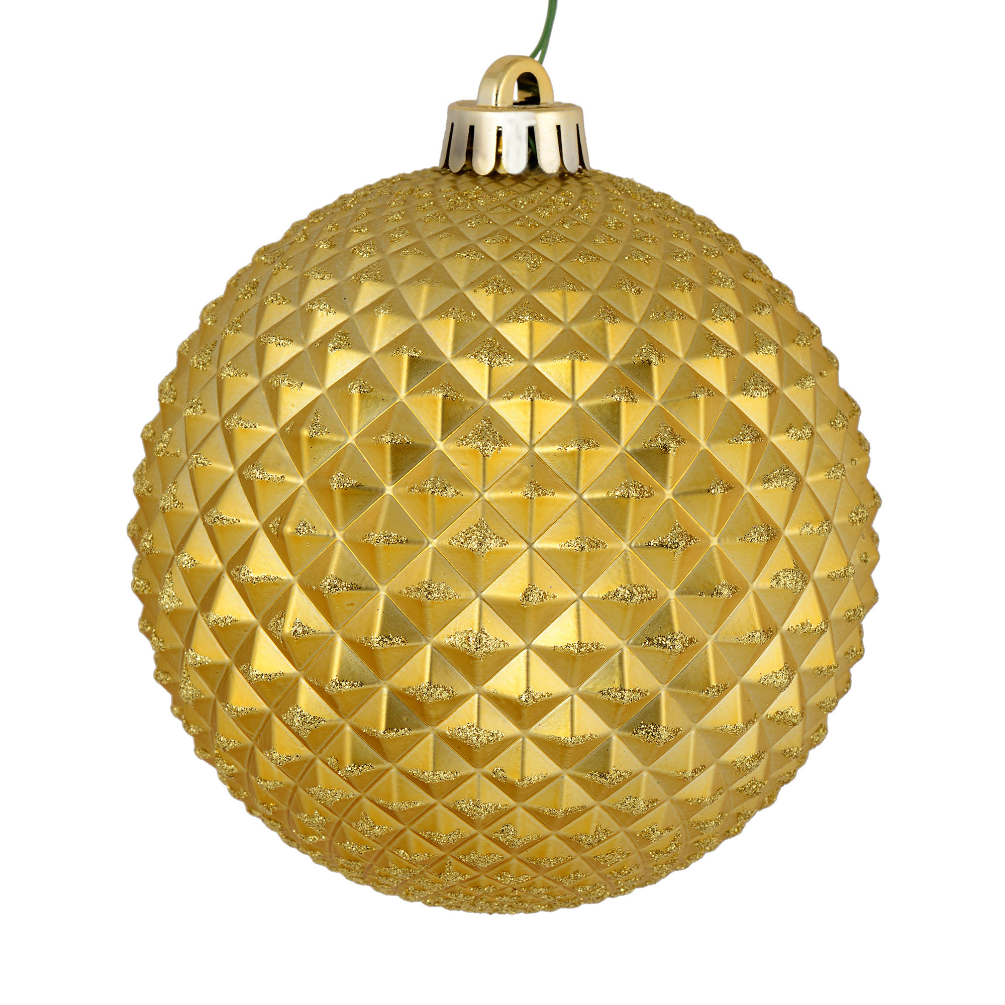 Durian Glitter Ball Ornament, Gold