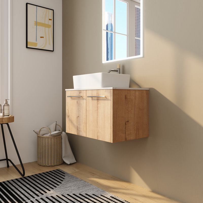 29.54'' Single Bathroom Vanity with Ceramic Top