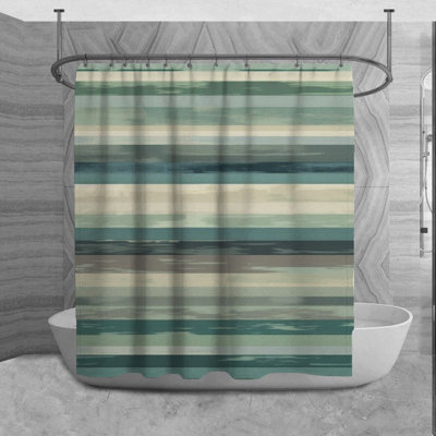 Kiehl Striped Shower Curtain -  East Urban Home, 3BEB5975AB8446F6B838EE96B0DA8658